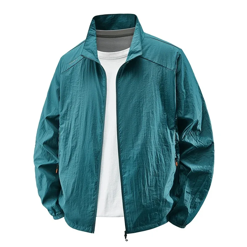 

Молодежная верхняя одежда для путешествий, корейские летние куртки, мужские ветровки, рыболовные пальто, ультратонкие солнцезащитные куртки для отцов