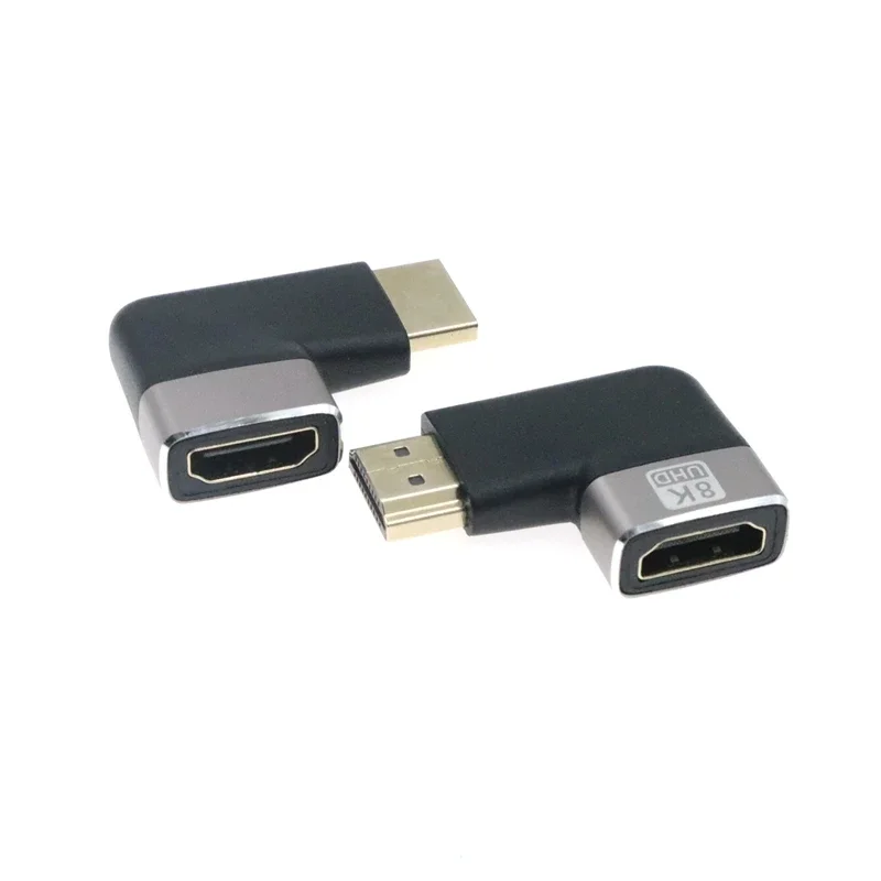 8K Micro Mini HDMI-kompatybilny z 2.1 Adapter złącza 270 90 stopni męski do żeński dla HDTV PS4 PS5 Laptop 4K przedłużacz HDMI