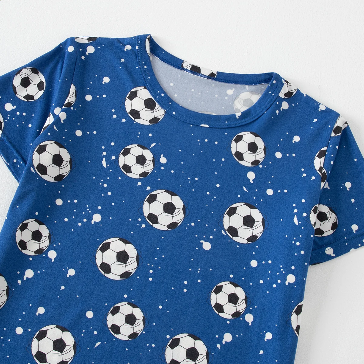 2-teiliges Frühlings- und Herbst-Kinderset mit kurzen Ärmeln und Shorts, bequemes, modisches, feuchtigkeitsabsorbierendes Freizeitset für zu Hause – Detail 5