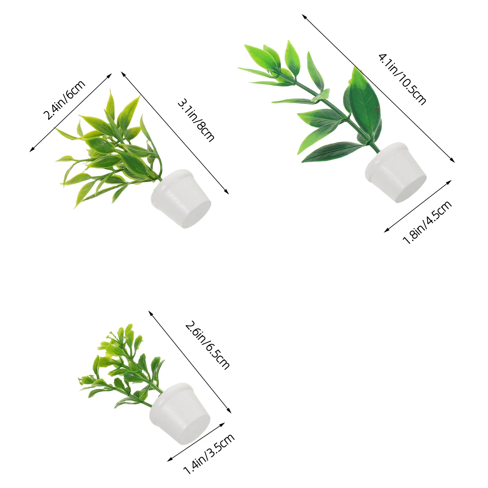 3 uds plantas en macetas en miniatura accesorios para casa de muñecas macetas de bonsái verdes artificiales realistas Micro paisaje jardín de hadas