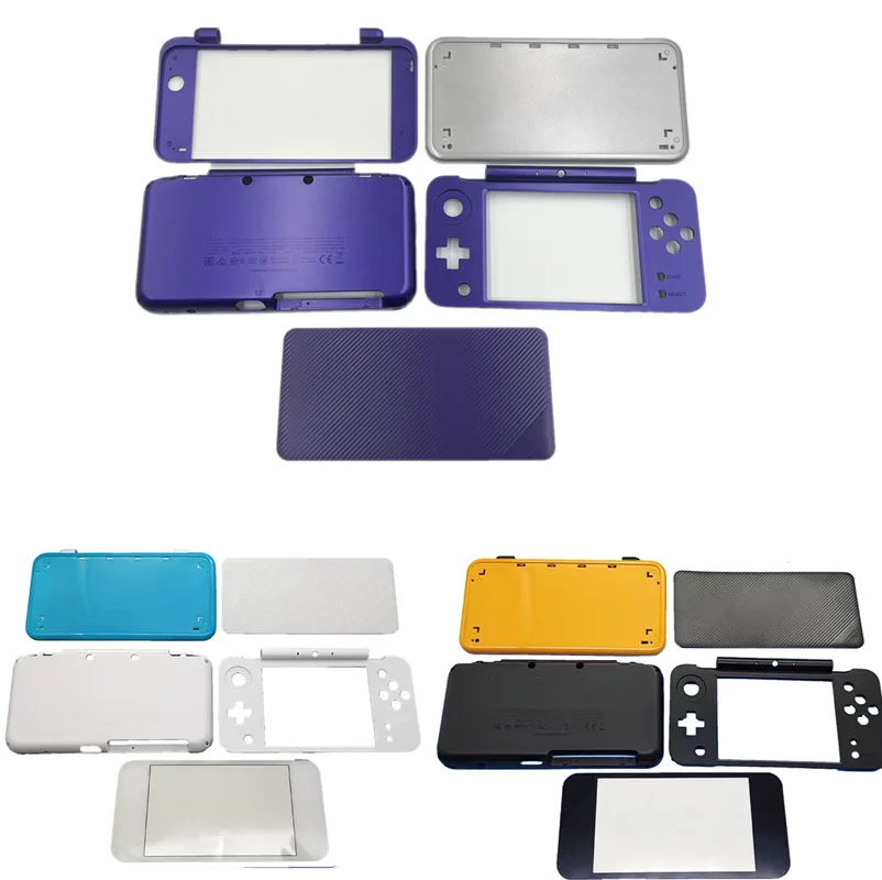 5 Parts Housing Shell For NEW 2DSXL New2dsxl Console Protective Top Bottom Middle Frame Case For New2dsxl Purple Upper Case