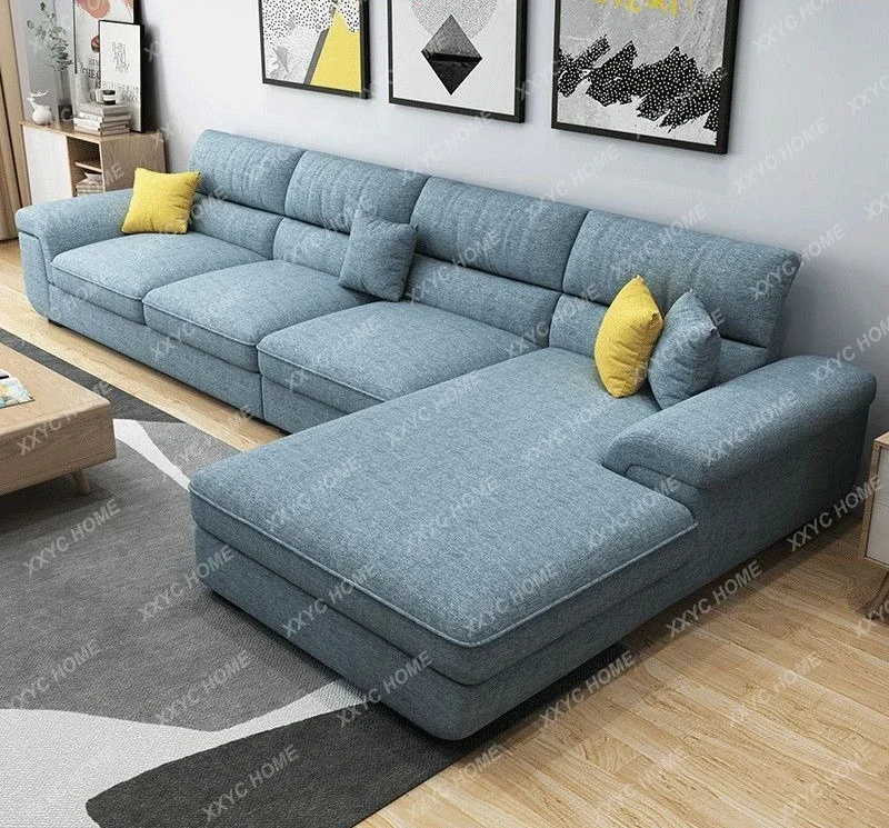 K  fabric sofa size apartment removable and washable simple sofa
