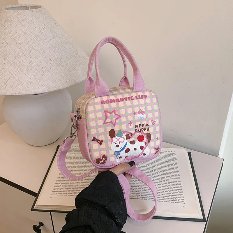 

Children Crossbody Bag for Women Cartoon Dog Canvas Purse and Handbag Cute Lightweight Designer Bags Mother Kids Bag for Girl