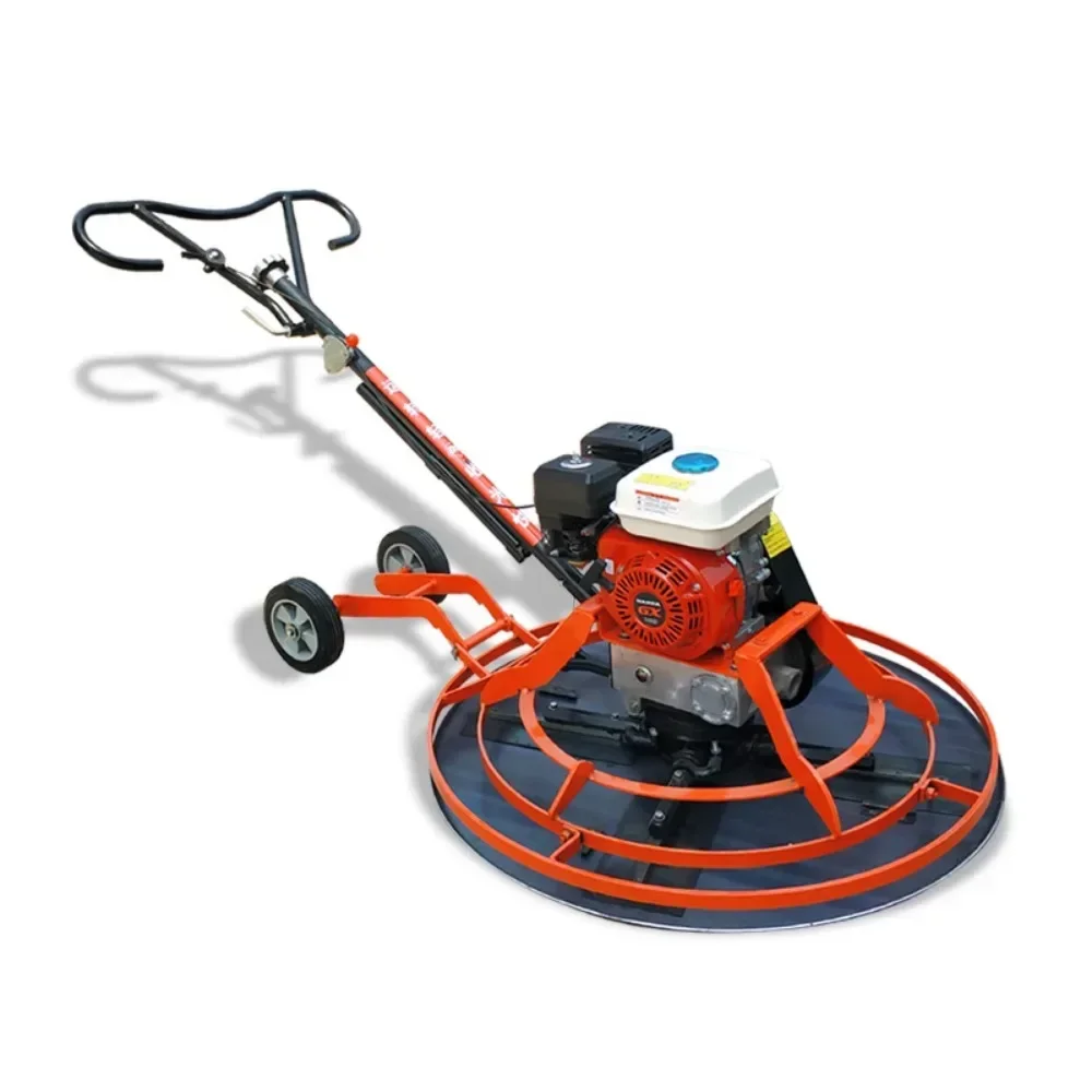 

Electric gasoline polisher for finishing and leveling concrete pavement