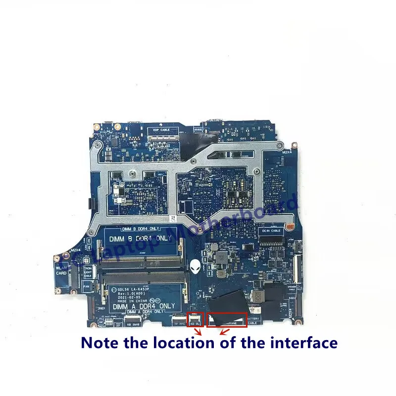 CN-09YV3R 09YV3R 9YV3R For DELL G15 5515 Laptop Motherboard With Ryzen 7 5800H CPU GN20-E3-A1 RTX3060 LA-K453P 100% Tested Good