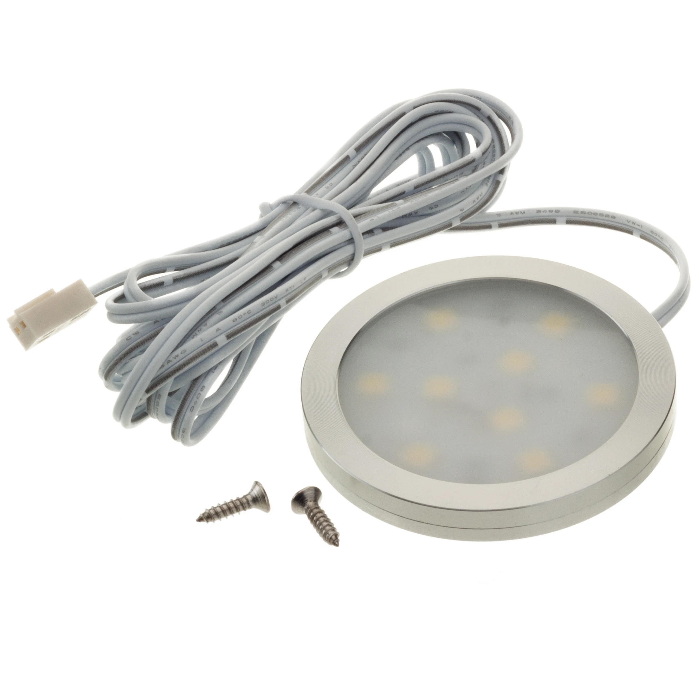 Dimmable Round White  Led Puck Light 12VDC 9leds 5050SMD Super Slim And Bright For Cabinet Down Lighting 1pcs/lot