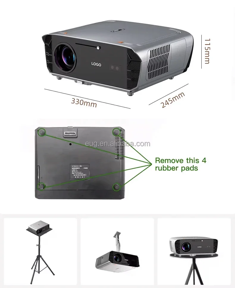 

2025 hot sale Factory OEM Google Certified A9G ATV Projector 1550ANSI Chromecast Android 11 NFC 4K LCD LED Projector with BT Voi
