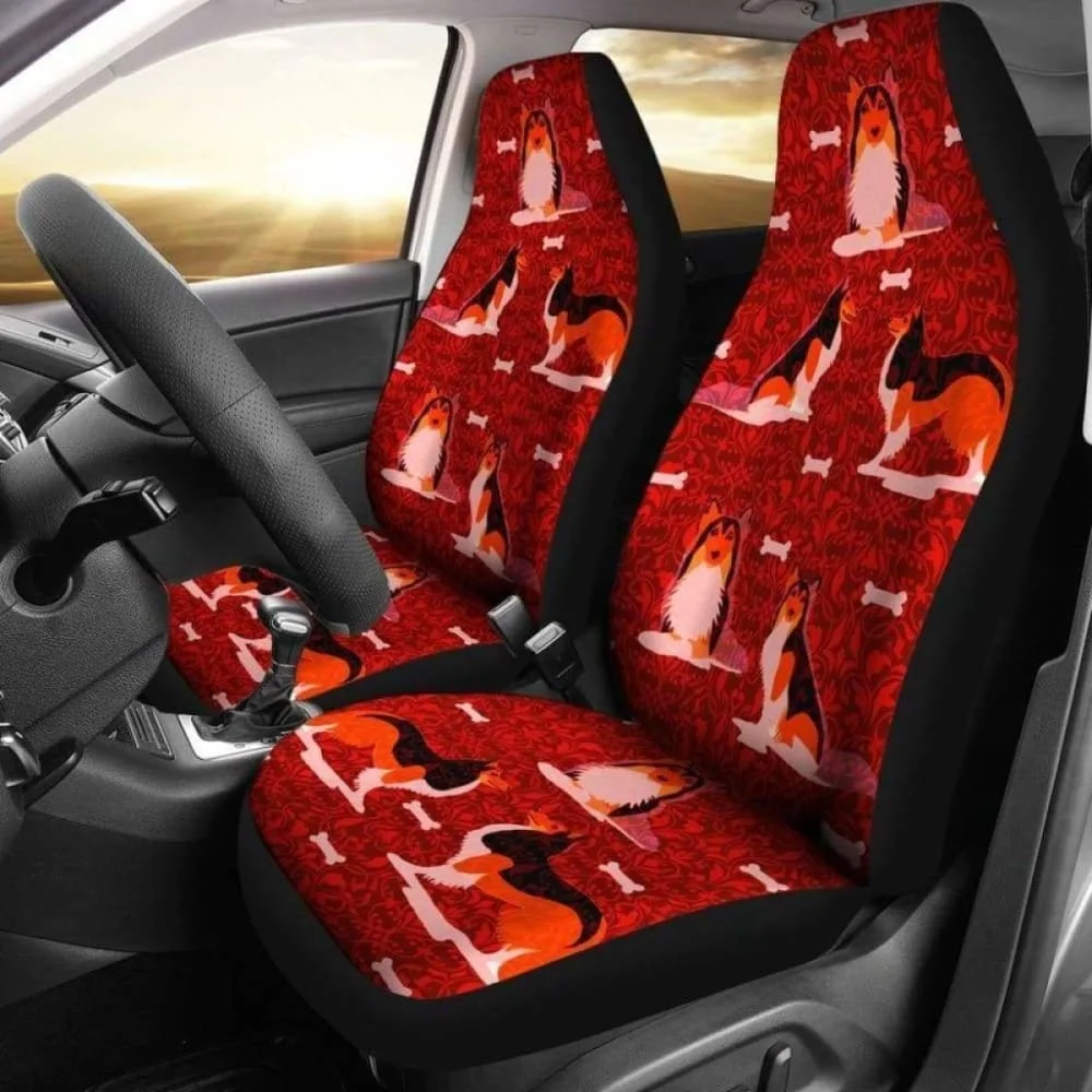 Sheltie Car Seat Covers 20 Pack of 2 Universal Front Seat Protective Cover