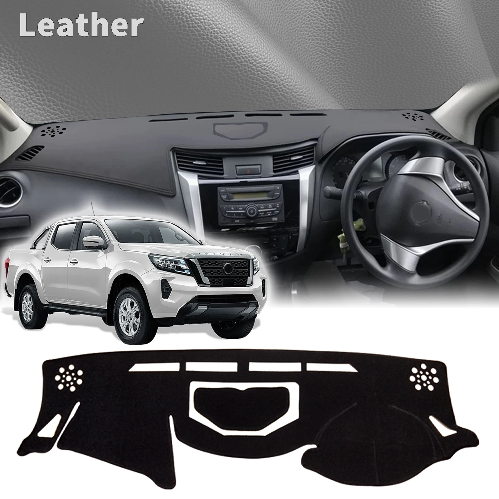 

for Nissan NP300 Navara D23 2013-2024 Renault Alaskan Accessories Dashmat Protective Carpet Dashboard Cover Pad DashMat Sunshade