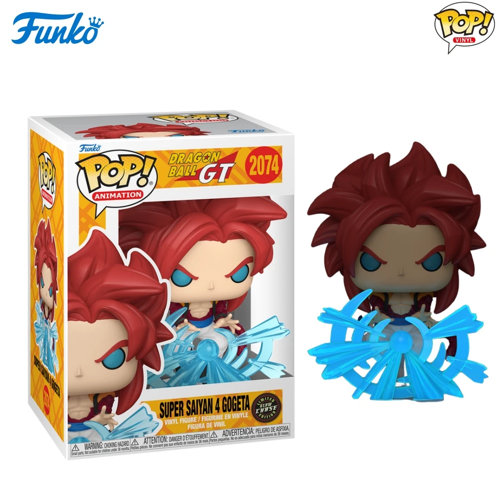 لعبة دراغون بول جي تي أنيمي الشكل سوبر سايان 4 جوجيتا # 2074 (تشيس)(توهج) FUNKO POP تحصيل طبعة محدودة الشكل لعبة هدية