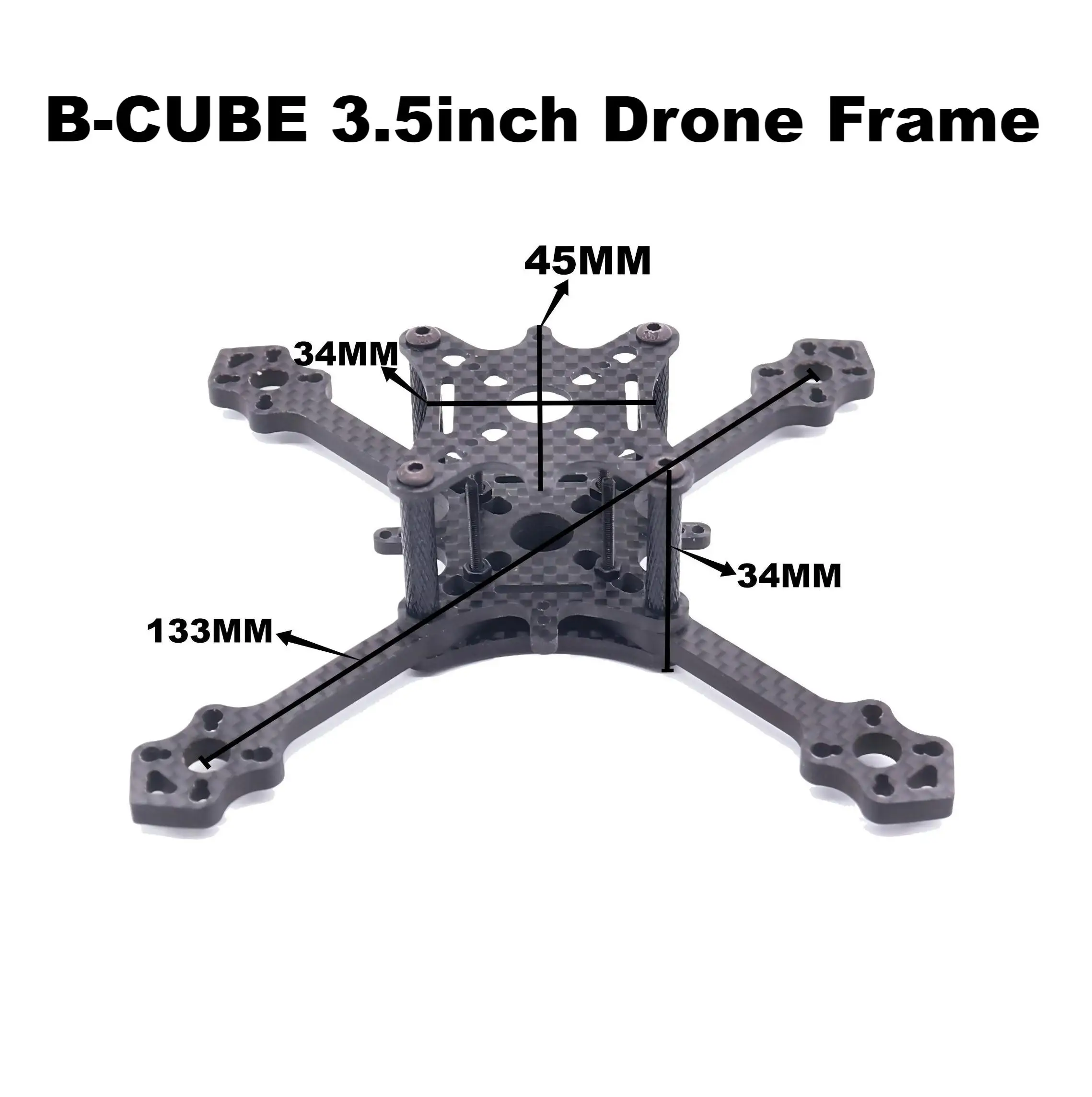 B-CUBE 3,5 Zoll FPVDrone Rahmen Kit Kohlefaser Racing Drone Quadcopter Freestyle INAV Beatflight F722Ardupilot PX4Flight Control