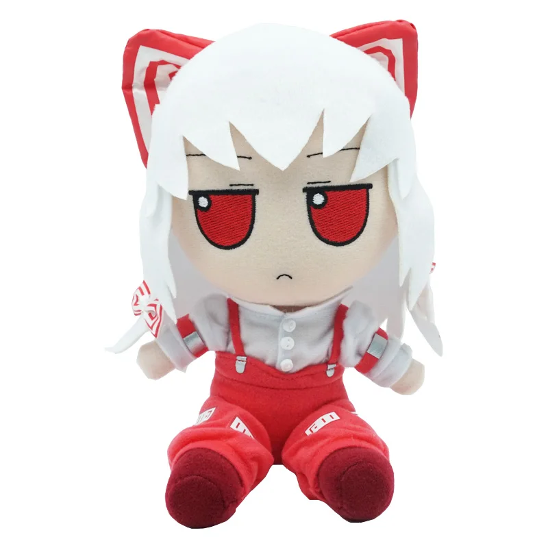 Fujiwara no Mokou Cosplay Fumo Touhou Project Plush Anime Girl, lindo disfraz de almohada de dibujos animados, regalo de cumpleaños y Navidad para niños, 20cm