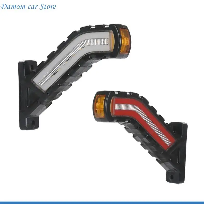 

A2UC 2Pcs Truck Trailer Side Marker Indicators Clearance Light Car Brake Rear Lamps