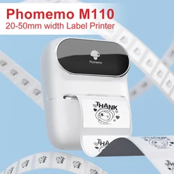 Portable Label Printer Phomemo M110 Mini Thermal Self-Adhesive Sticker Printer Phone Pocket Tag Price 50mm Label Sticker Printer