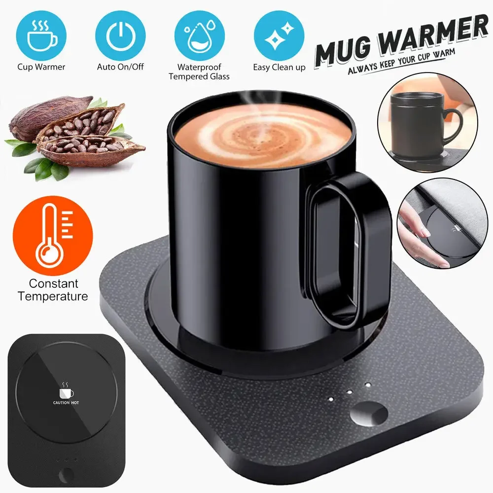 1/2pc The New Smart Thermostatic Coaster 55 Degrees Heated Milk Coffee Warm Cup Event Creative Gift Thermos Coaster