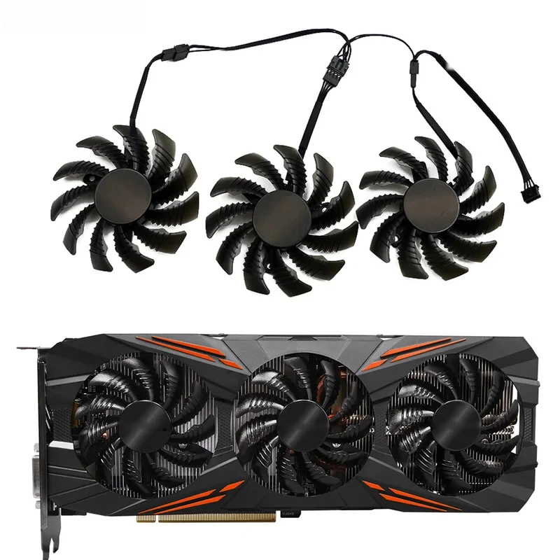 75MM 4Pin GPU Cooling Fan T128010SU DC12V 0.35A For Gigabyte AORUS GTX1060 1070Ti 1080 G1 Gaming Video Card