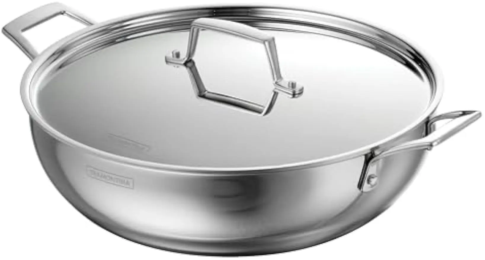 

Очень большой Kadai из нержавеющей стали емкостью 6 литров с крышкой для индийского приготовления пищи, безопасный в духовке до 500 ° Ф