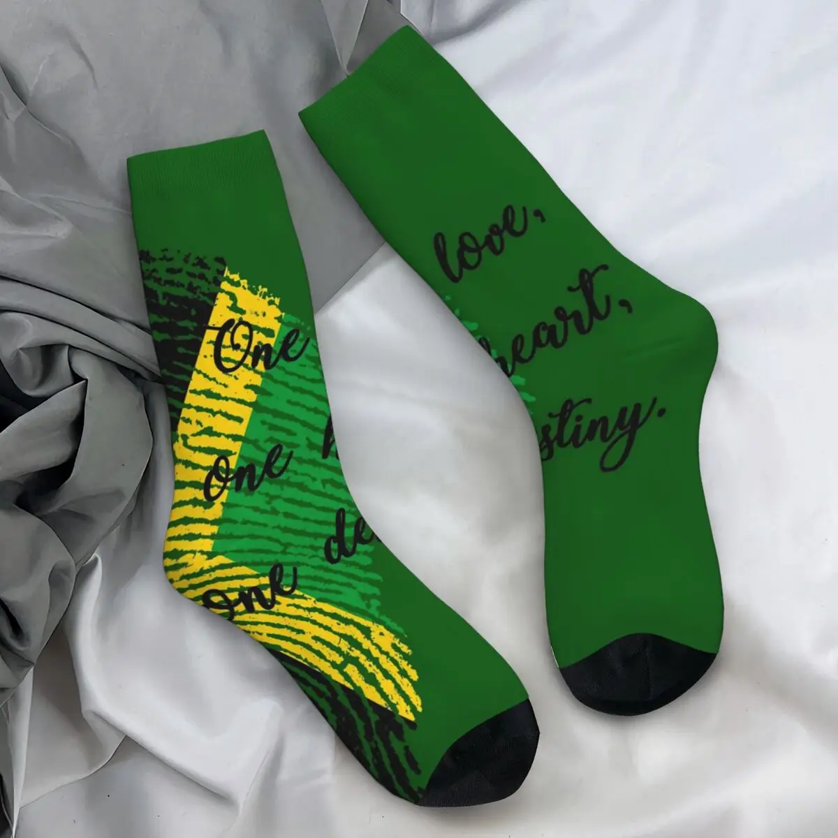 

Jamaica Flag Socks One love Funny Stockings Autumn Anti Slip Girls Socks Soft Breathable Pattern Outdoor Sports Socks