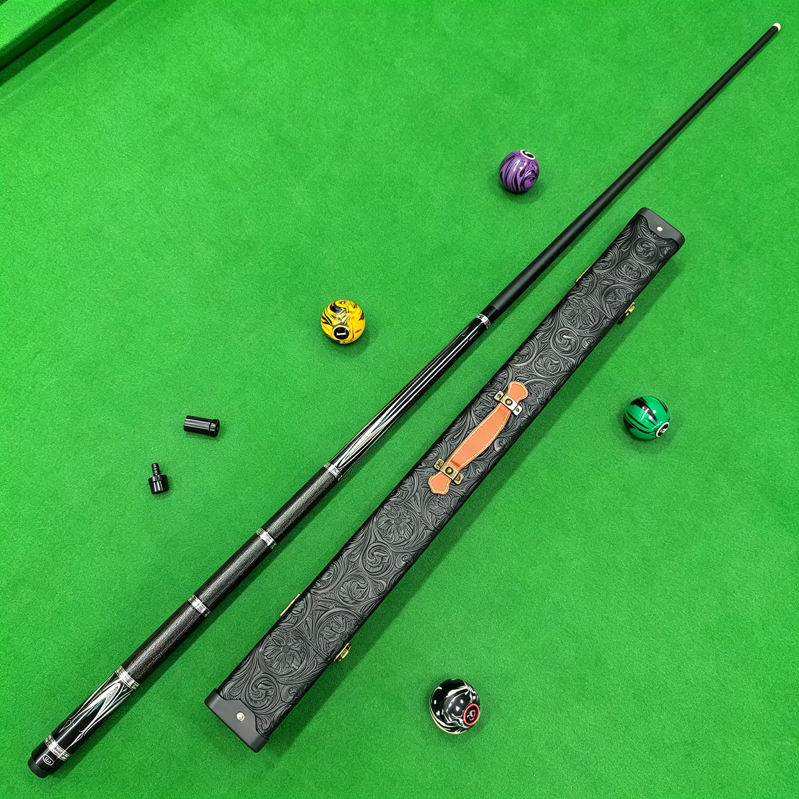 High‑end Billiard Cue Set, 12.5mm Tip, Stainless Steel Slow 8‑tooth Joint, Tight Non‑loosening Connection, Ideal Holiday Gift view 6