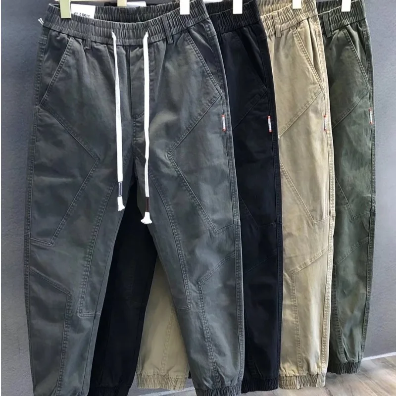 الرجال ملابس العمل السراويل القطنية فضفاضة تناسب ربيع الخريف لحام مكافحة تحرق ارتداء مقاومة بناطيل كاجوال حماية العمل #1