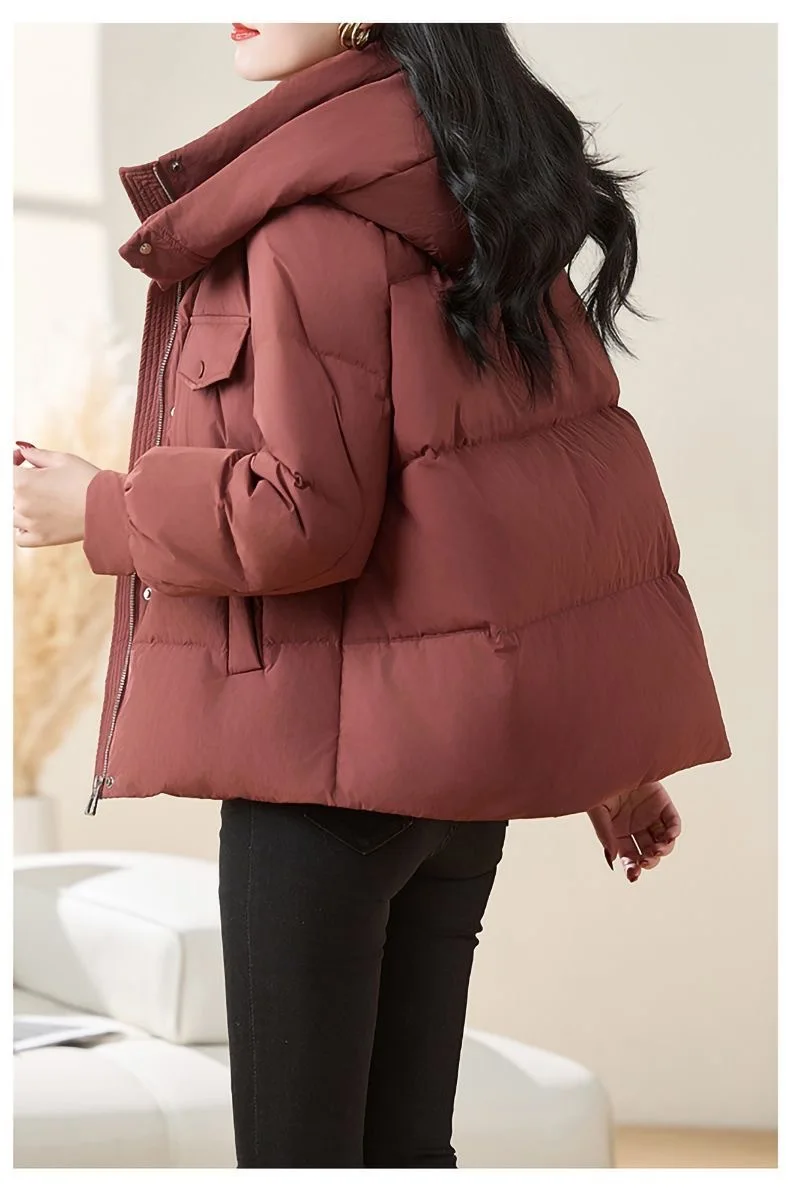 Damen-Parkas, Daunenmantel, Kapuze, Parka, langärmelig, solide, gespleißt, Strickjacke, Reißverschluss, Oberbekleidung, Taschen, warm, Winter, 2022, lässig