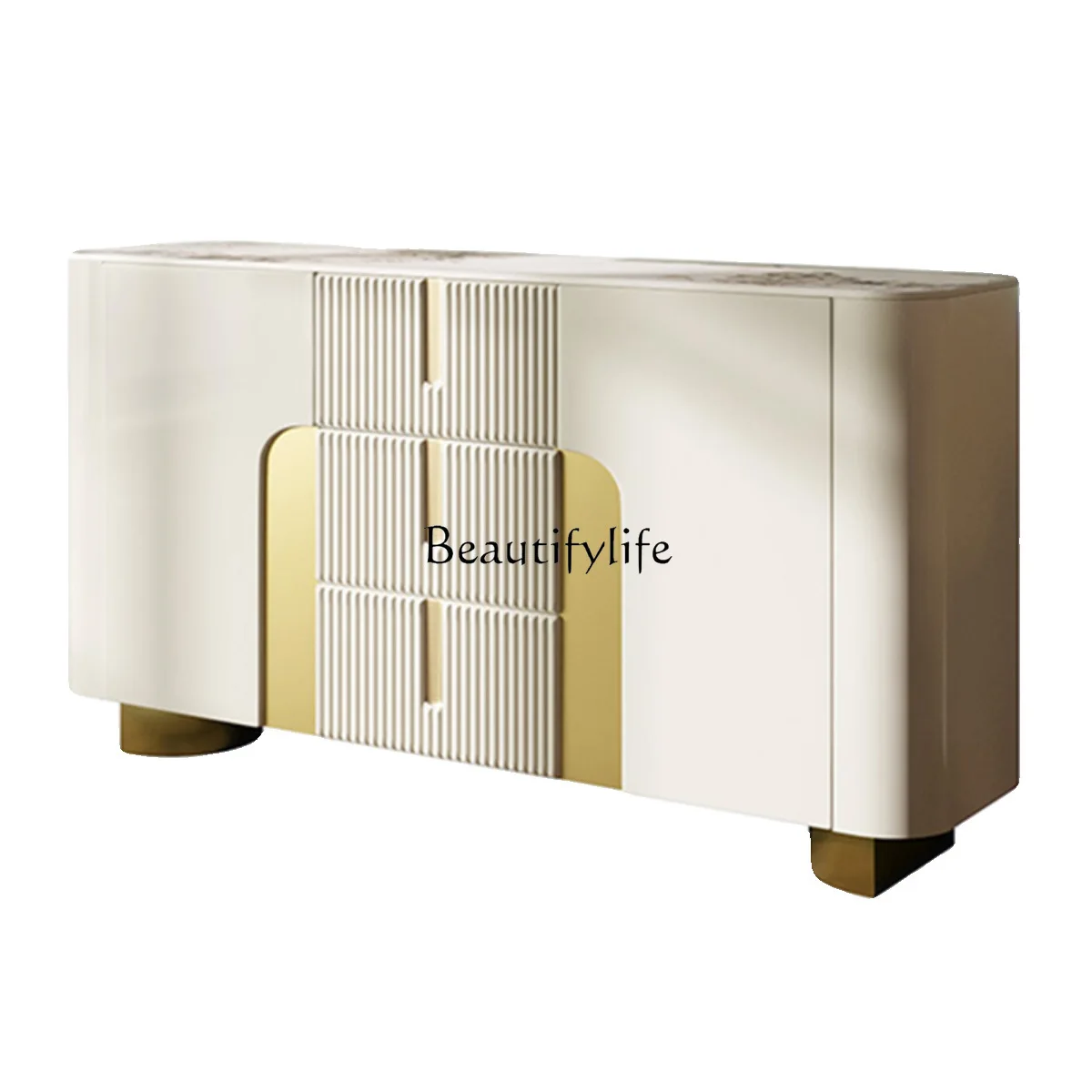 

*Light luxury door cabinet American living room storage paint shoe cabinet Italian entry rock slab