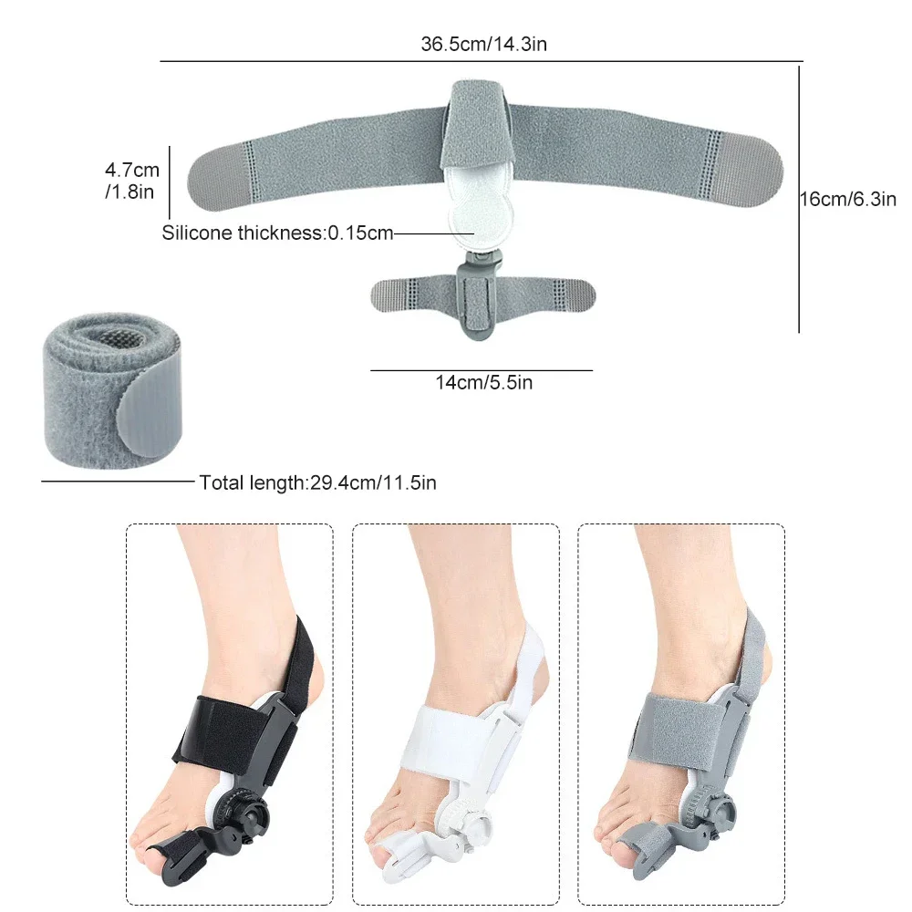 1PCS Bunion Corrector for Men Women Big Toe,Adjustable Bunion Splint,Orthopedic Toe Straightener with Anti-slip Heel Strap