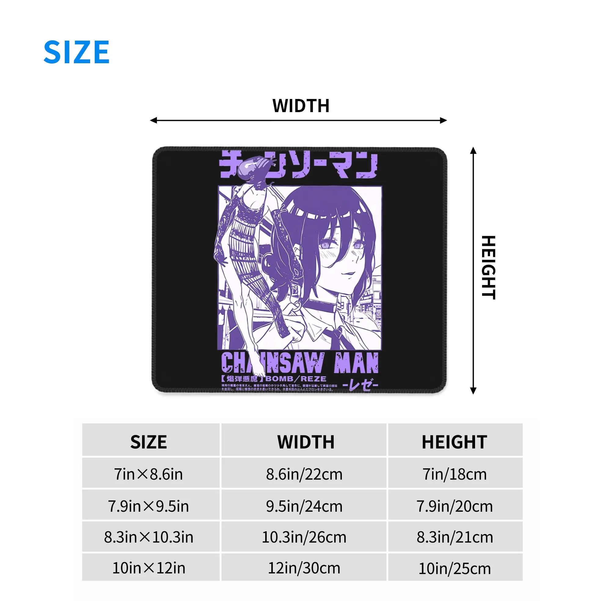 Anime Chainsaw Man Reze Mouse Pad Computer Keyboard Mouse Mat Gaming PC Laptop Desk Mat Office Accessories Table Mats