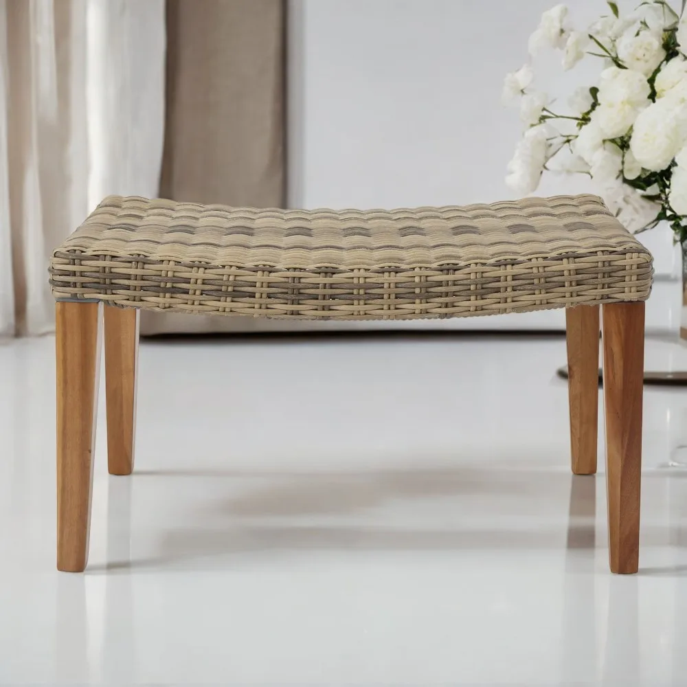 

HAMPTON WOOD + WICKER OTTOMAN