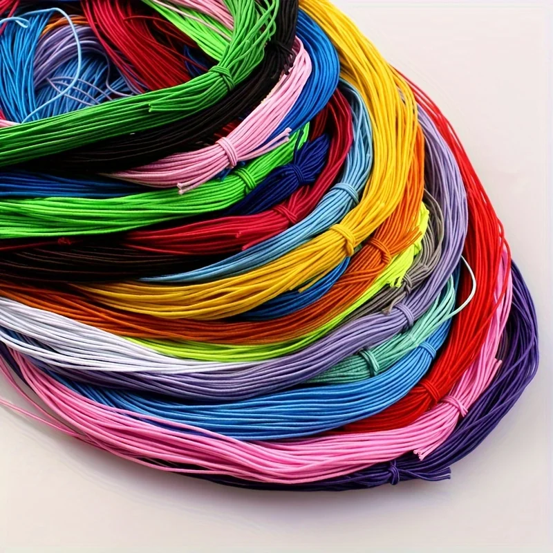 8pcs Elastic bead string - Elastic rope, a DIY hair accessory making material, available in various colors