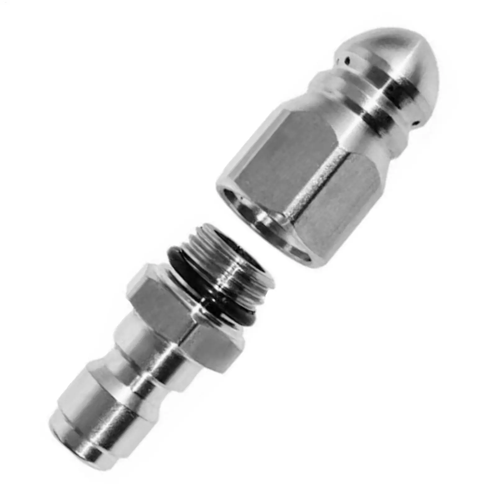 High Pressure Sewer Nozzle Pressure Washer 1/4 Inch Quick Connect Drain Nozzle Pipe Cleaner Rust-Proof Attachment for Plumbing