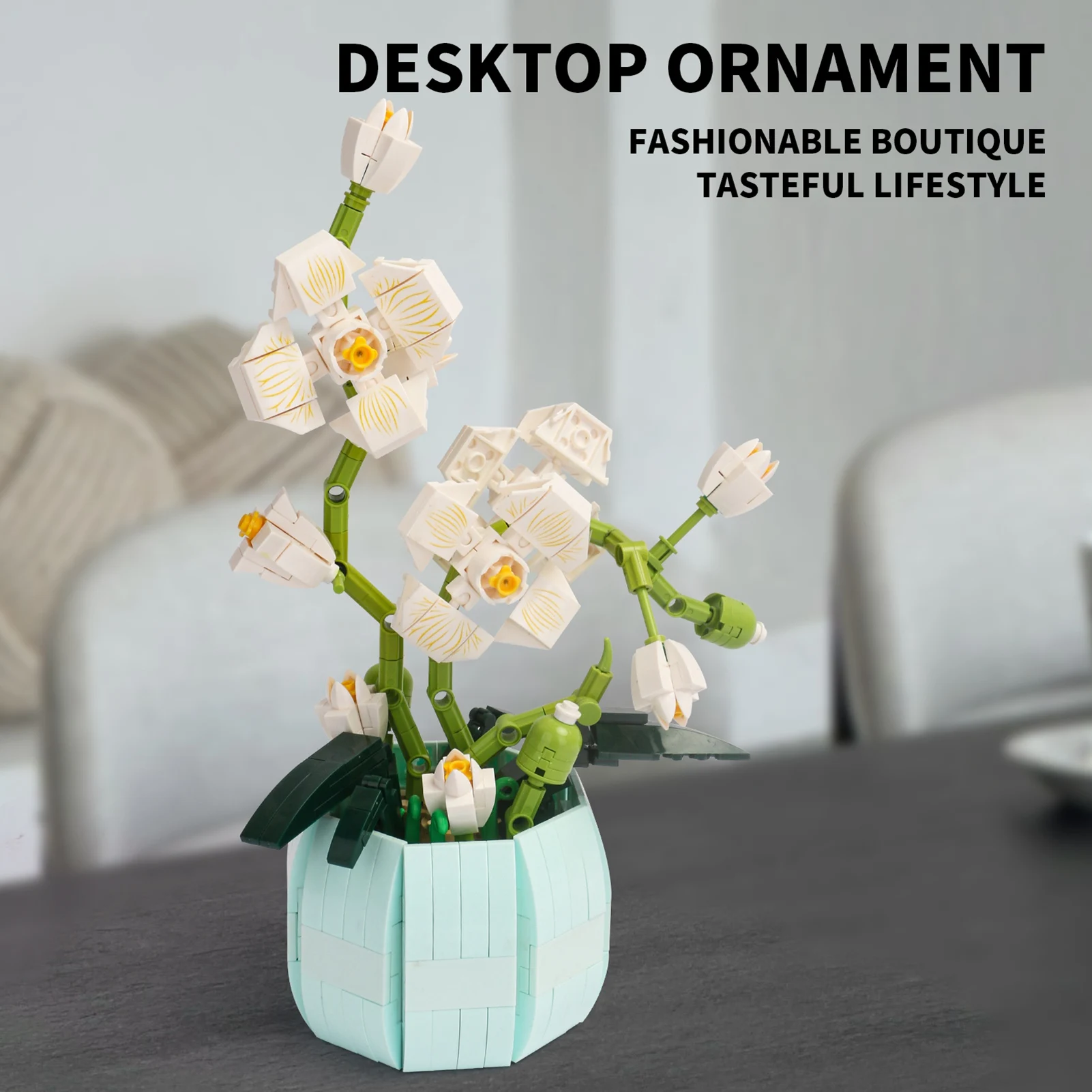 

NEW Flowers Building Set Flower Botanical Bonsai Building Set Freshing Color Orchid Bonsai Building Blocks Set for Home Decor