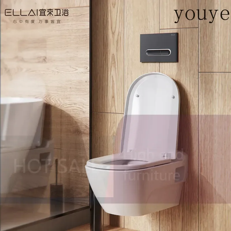 

jijk Wall-mounted Toilet Set Integrated Hidden Water Tank Wall Row Ordinary Toilet Wall-mounted Combination X62