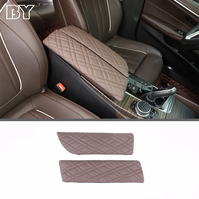 

For BMW 5 Series G30 G38 2018-2022 LHD Leather Car Armrest Box Cover Center Console Armrest Protector Pad Trim Car Accessories