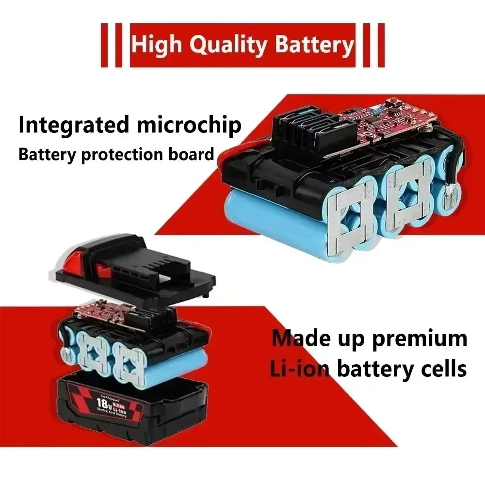 لميلووكي 48-11-1860 48-11-1850 48-11-1840 100% ل ميلووكي M18 18 فولت أداة البطارية ، 12000 مللي أمبير 18650 بطارية ليثيوم بديلة