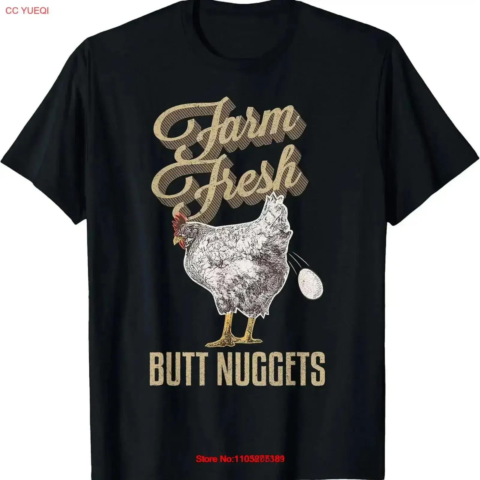 

Хлопковая футболка с забавным куриным фермером и свежими ягодицами, СДЕЛАНО В США, винтажная стираная уличная одежда, слегка дизайнерская одежда