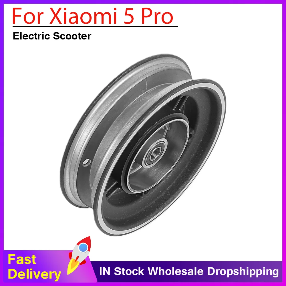 

Electric Scooter Replacement Wheel Hub for Xiaomi 5 Pro Alloy Rim Front Wheel Assembly Easy Installation Durable Parts