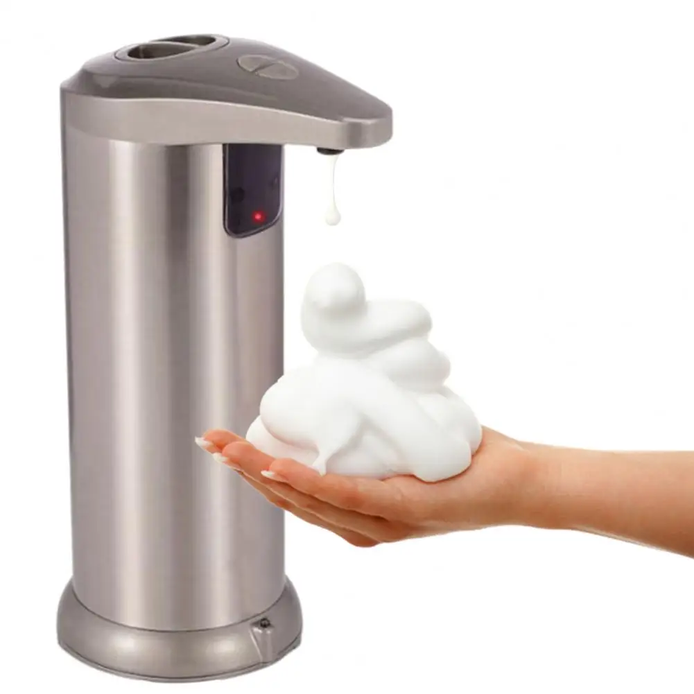 

Automatic Sensor Soap Dispenser Free Standing 3 Modes Adjustable Volume Stainless Steel Bathroom Touchless Hand Soap Container