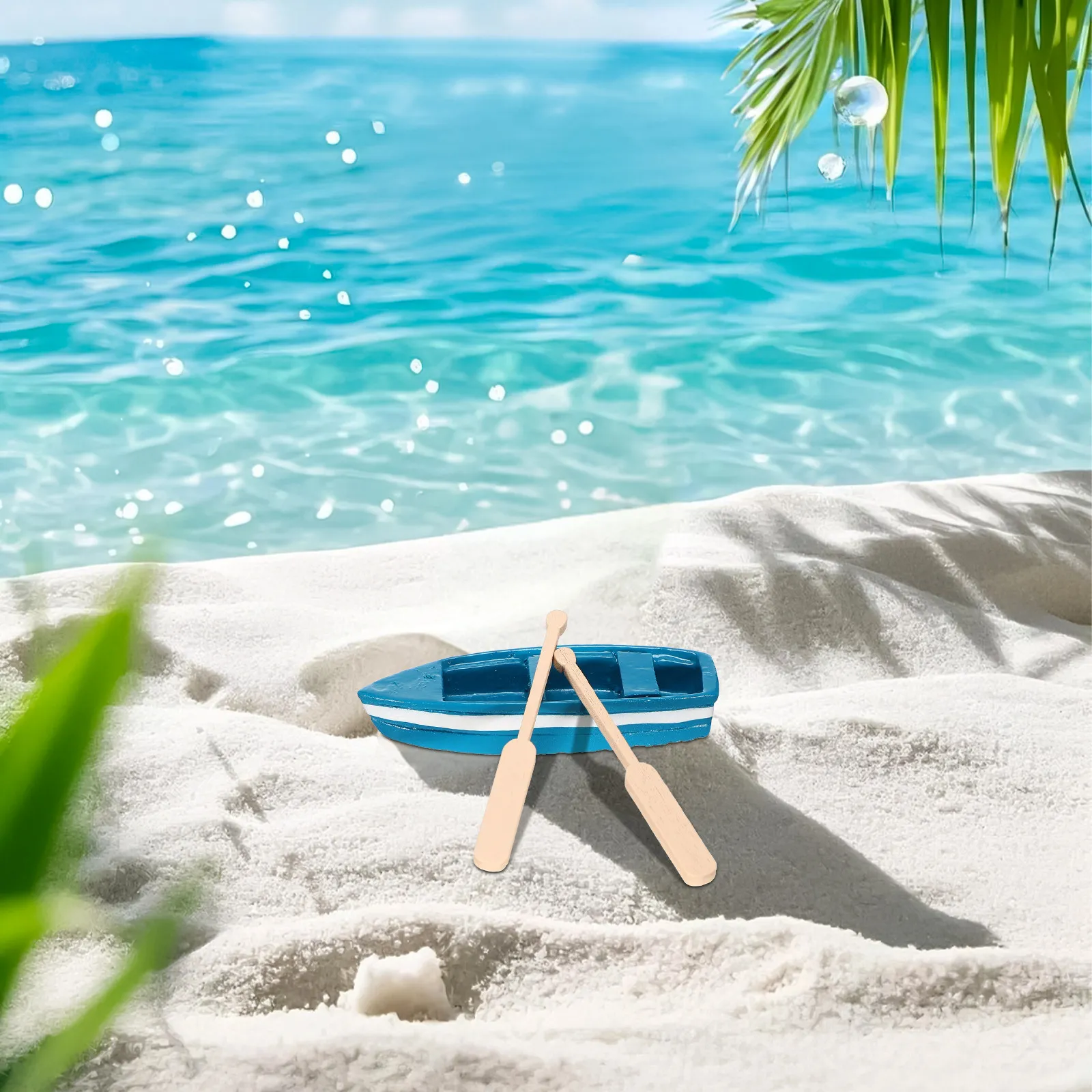 

24Pairs Miniature Paddles Beach Style Micro Landscape Accessories Desktop Decor Beach House Sandbox Ornament Kit Decorative