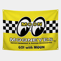 Moon Eyes Vintage Wall Flag to Hang Garage Decoration World Flags for Bedrooms Outdoor Decor Home Decor Items Banners Pirate