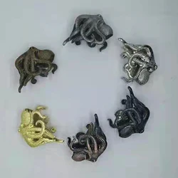 Retro 3D Octopus Carving Metal Badge DIY Lighter Accessories For ZP Zorro Lighter To Decorate Smoking Gadgets Man Gift