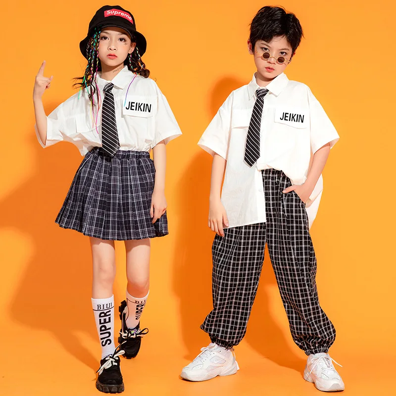 Children's British College Style Suit Girls Stage Performance Clothes Boys Dancing Loose and Handsome Performance Costumes