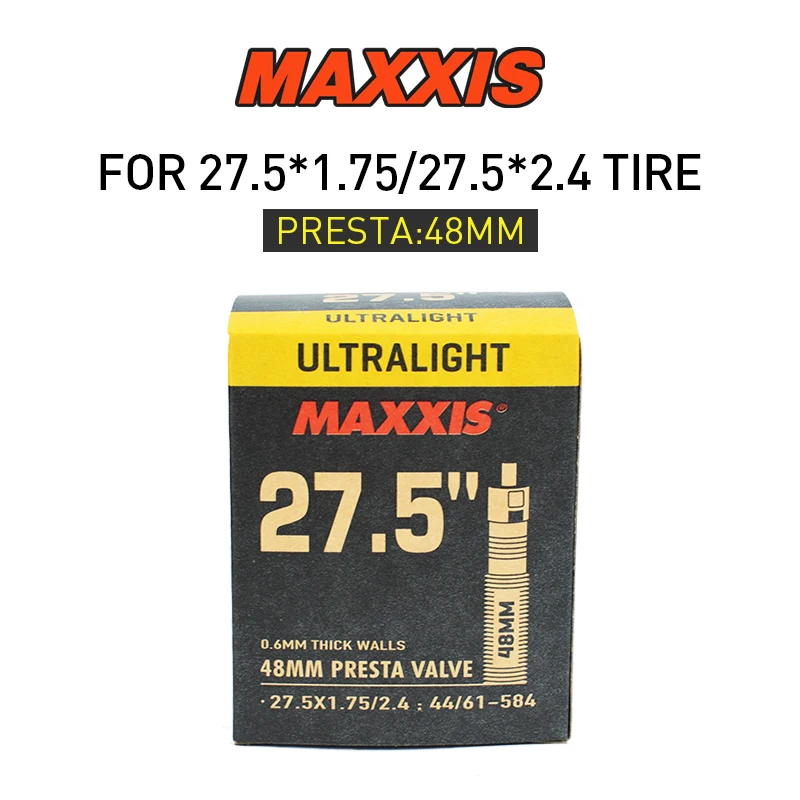 Maxxis-超軽量自転車インナーチューブ,サイズ16 20 26 27.5 29 av fv