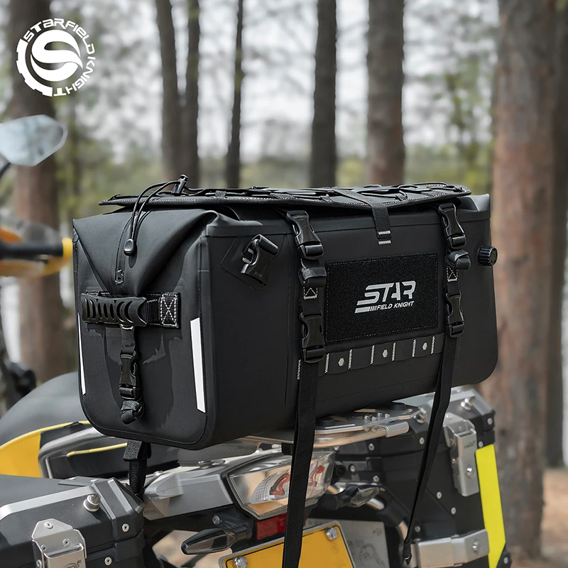 

SFK Motorcycle Bag Newest Multifunctional Rear Seat Bag 34L High-capacity Deep Waterproof For Long-distance Riding Travel Gears