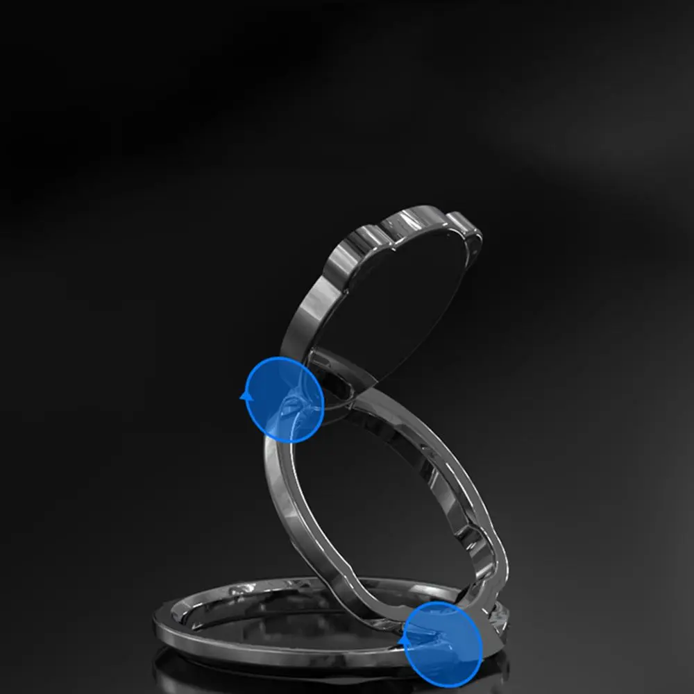 360 Rotation Foldable Mobile Phone Stand Back Ultra Thin Phone Ring Holder Multi Angle Portable For Desk Metal Finger Kickstand