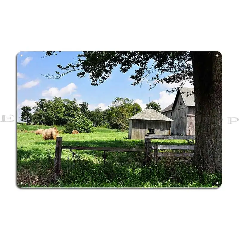 Farm Deer Creek Township Metal Plaque Decoration Club Wall Mural Painting Character Tin Sign Poster