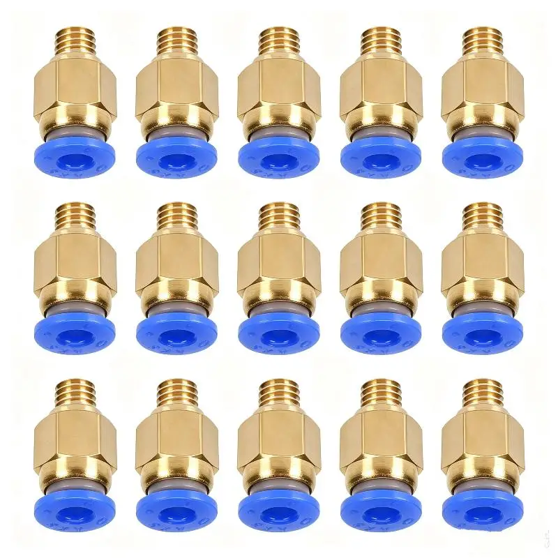 10Pcs PC4 M6 Quick Pneumatic Connectors Leak-proof 3D Printer Parts for RepRap Ender 3D Printing Modification