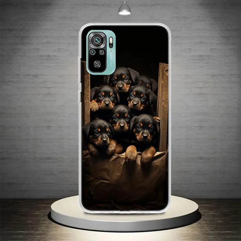 Rottweiler Dog Rottie Phone Case Coque For Xiaomi Redmi Note 13 12S 12 11 11S 11T 11E 10 Pro Plus 10S 9 9S 9T 8 8T Global 7 Cove