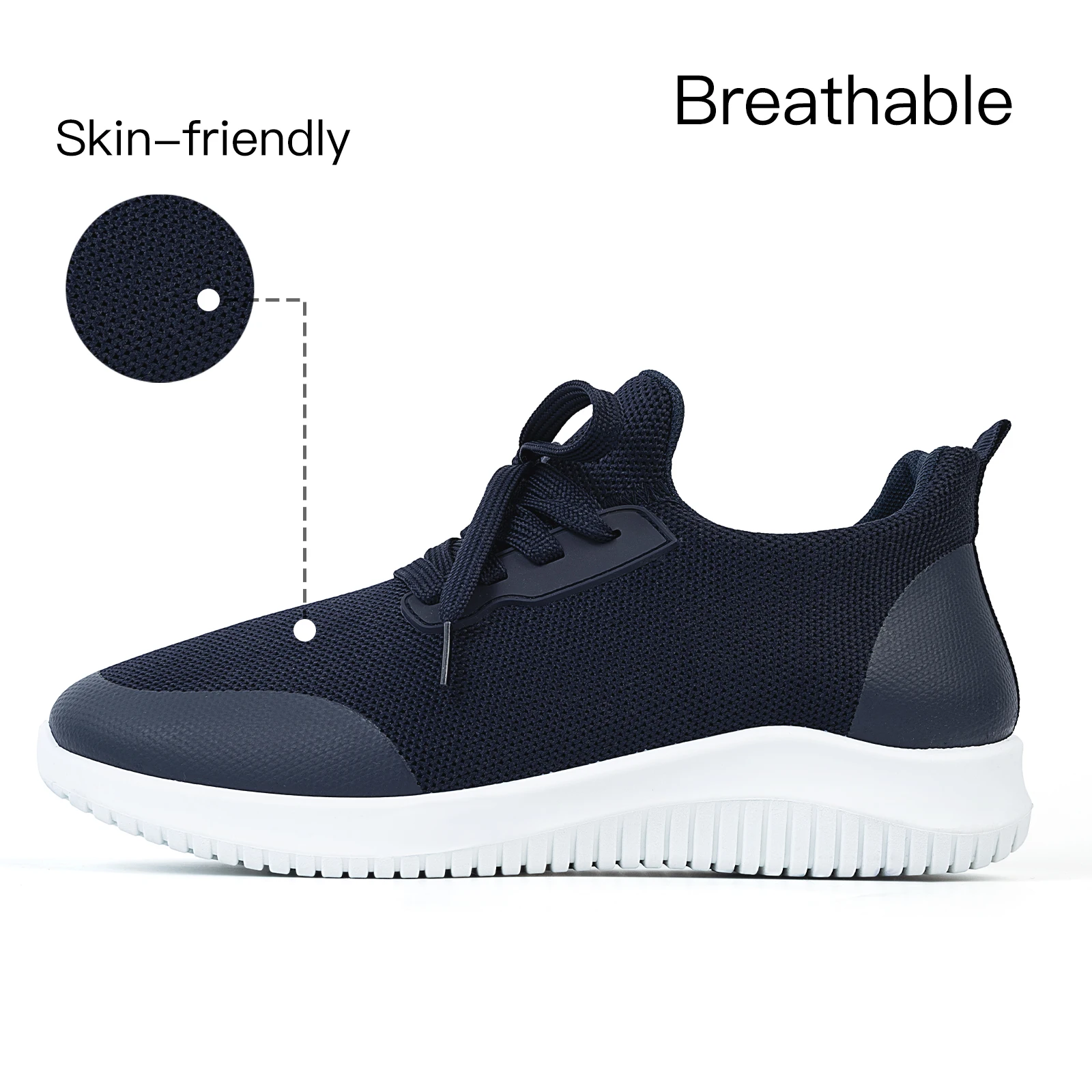 Samilor Women Sneakers Fashion Lace Up Mesh Breathable Outdoor Walking Shoes Round Toe Non-slip Thick Sole Tennis Shoe Mujer