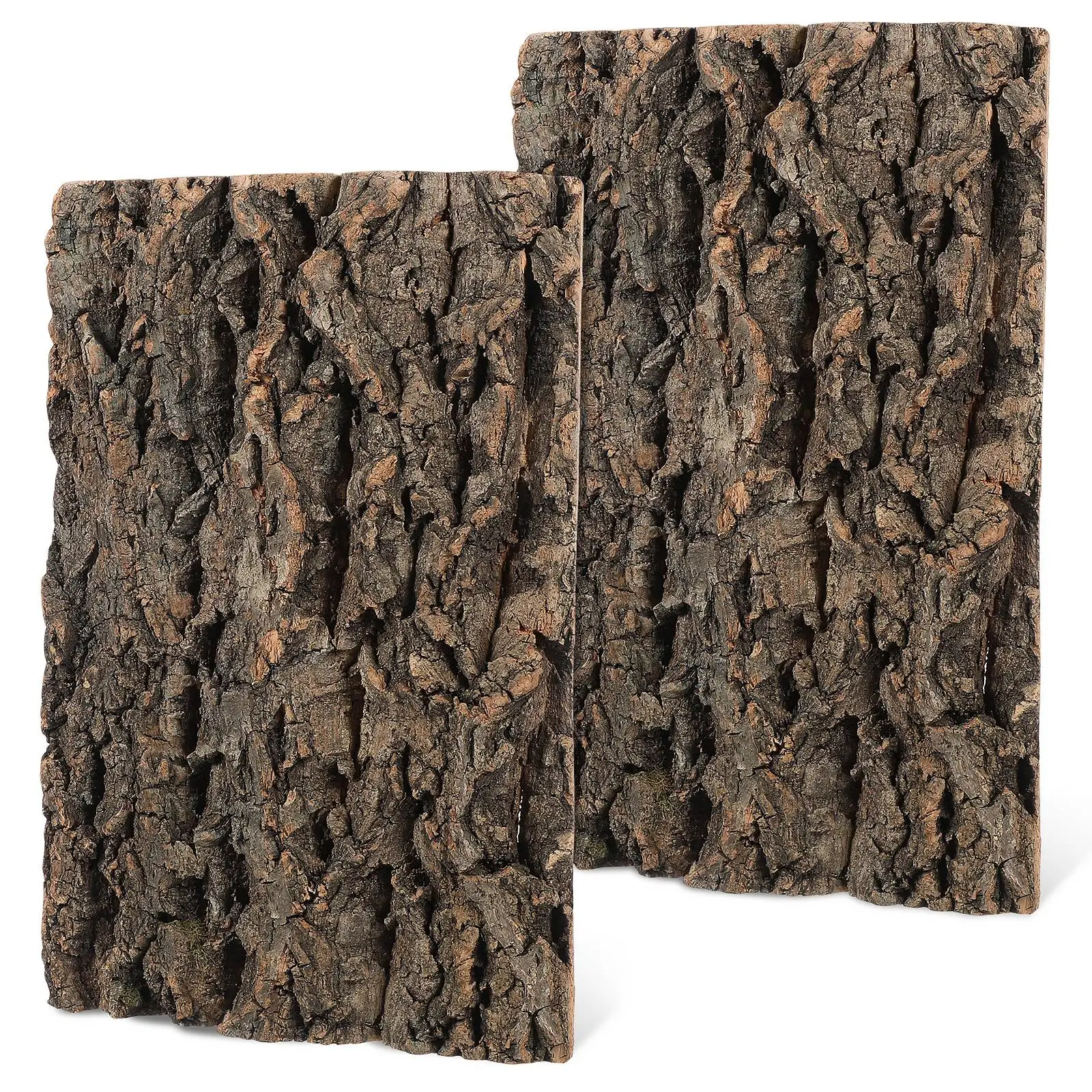 

2 Pcs Aquarium Tree Trunk Fish Tank Decoration Reptile Cork Bark Terrarium Habitat Decor Goldfish Tank Decorations Betta Fish